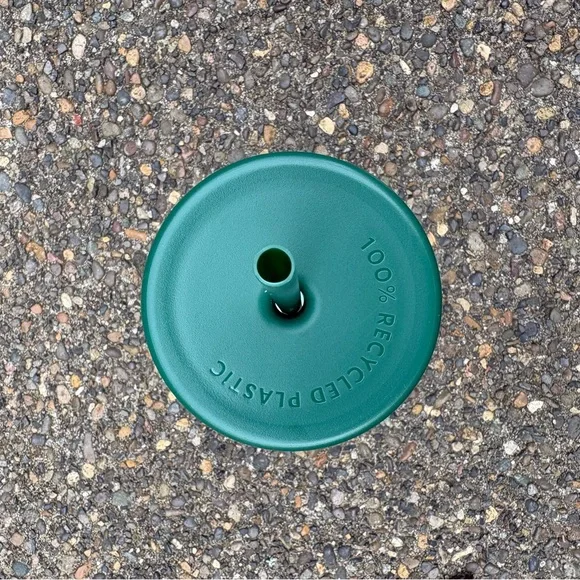 Starbucks Triangle Recycled Glass Tumbler 2026 Green 16 oz Cold Beverages Straw - Picture 6 of 7